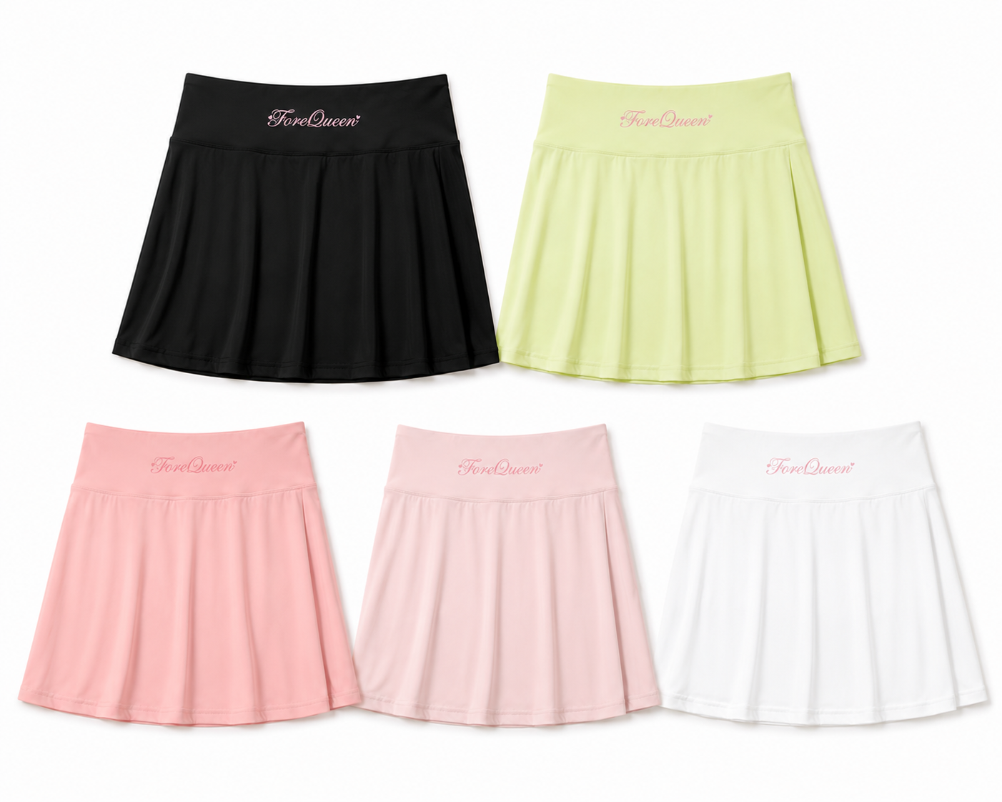 ForeQueen Golf Women’s High-Waisted Pleated Golf Skort with Built-In Shorts
