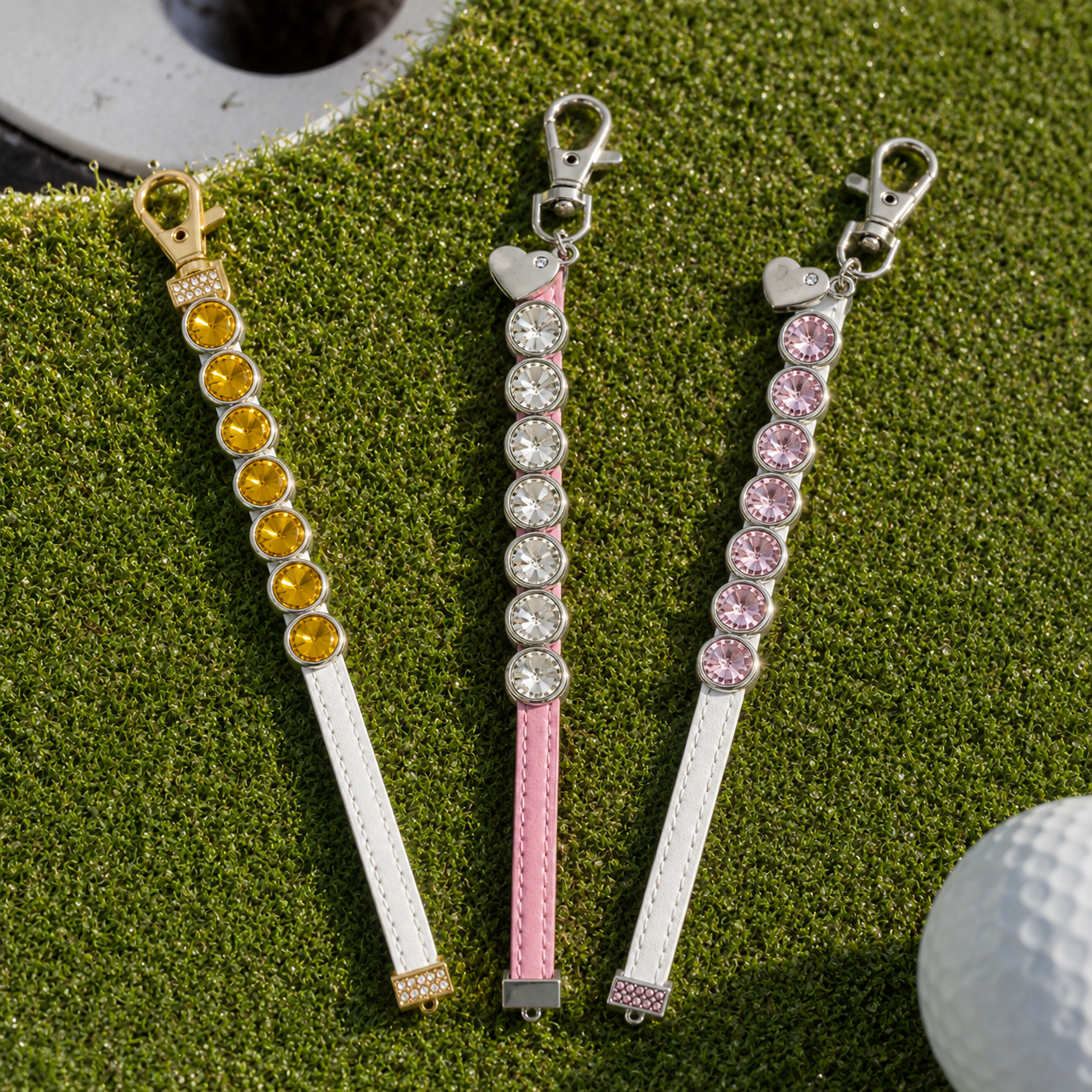 ForeQueen 7-Bead Crystal Golf Stroke Counter