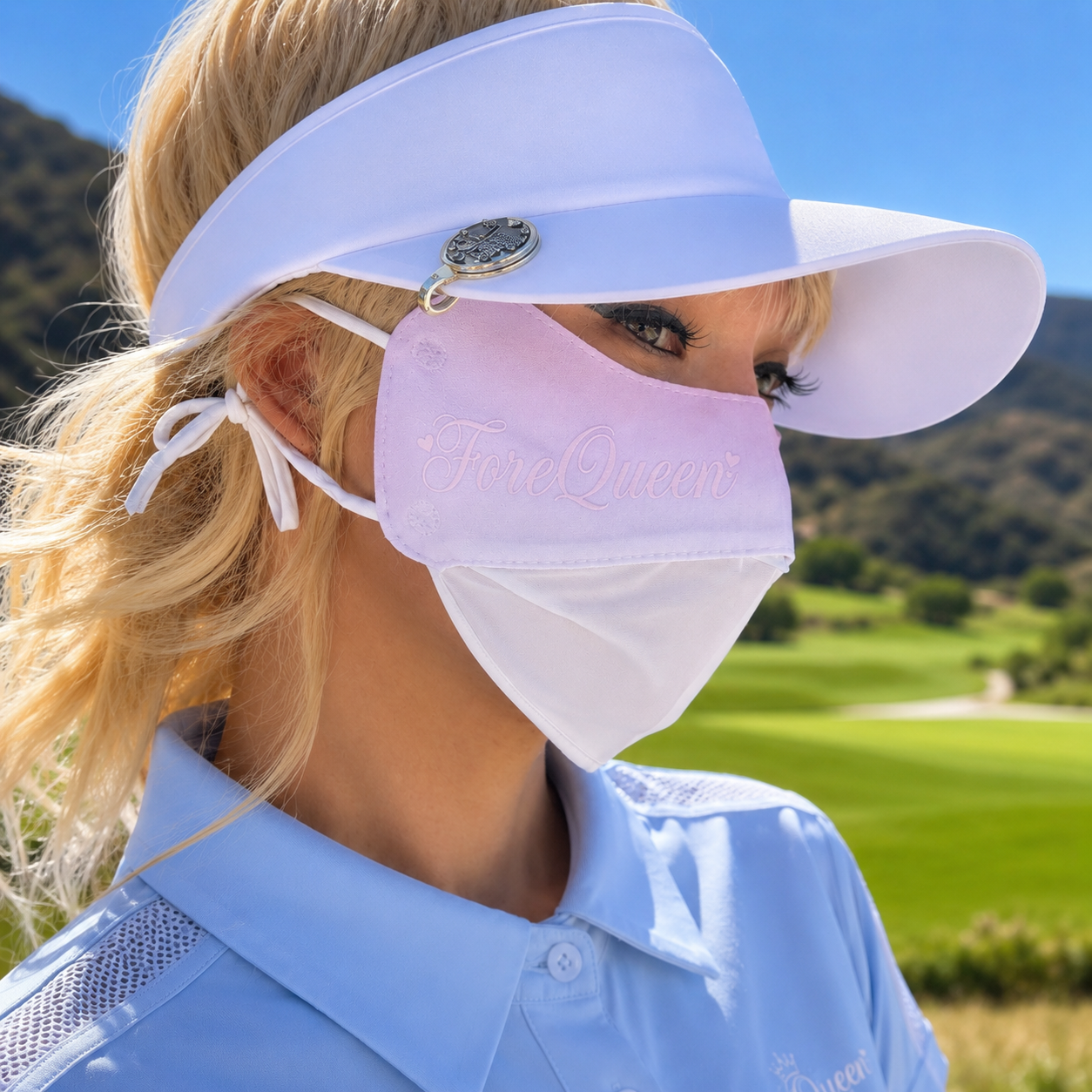 FQ Golf Women’s UPF 50+ Full Cover Sun Protection Face Mask