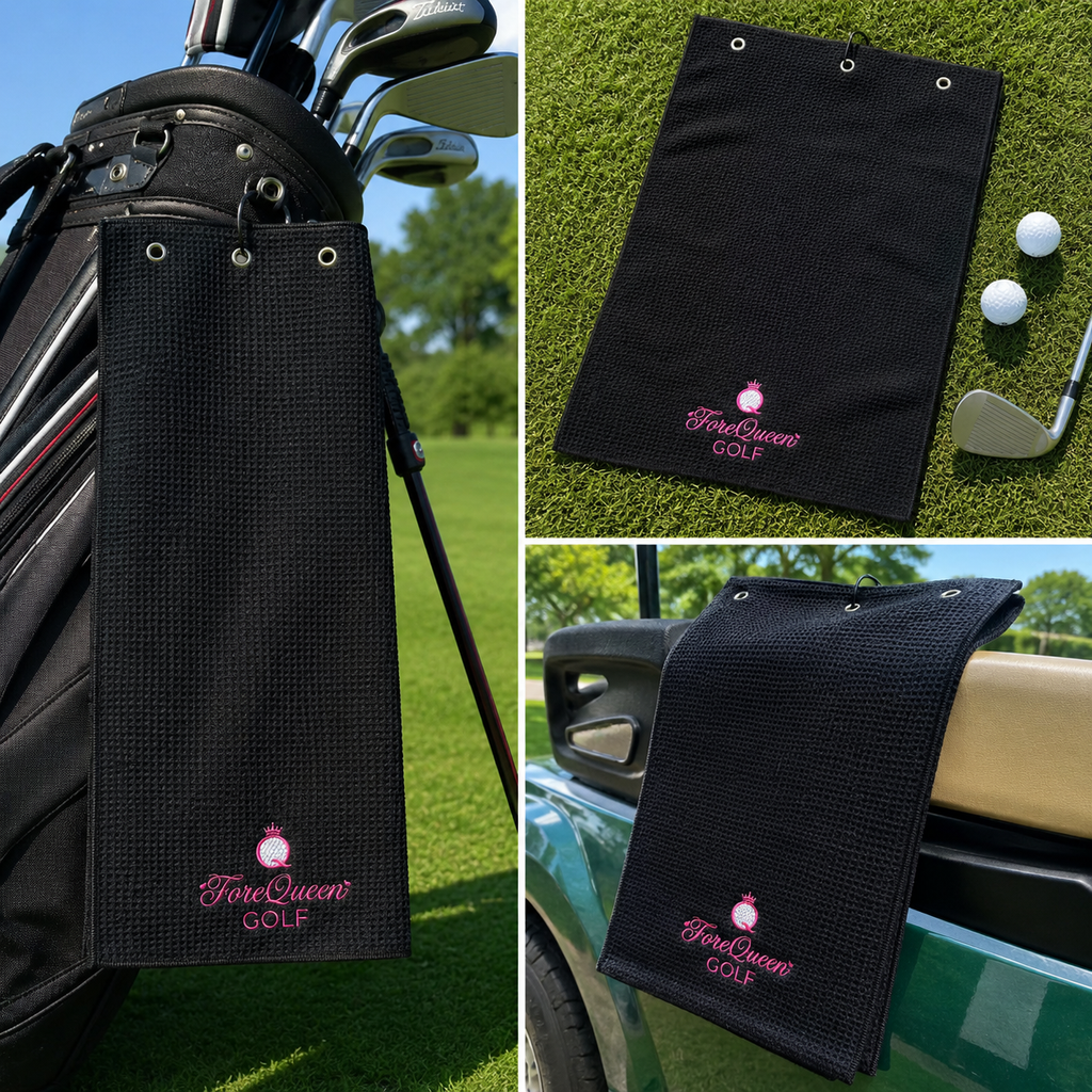 ForeQueen Golf Waffle-Texture Clip-On Golf Towel