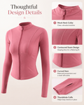 Contour Sculpt Full-Zip Golf Jacket – Dusty Rose