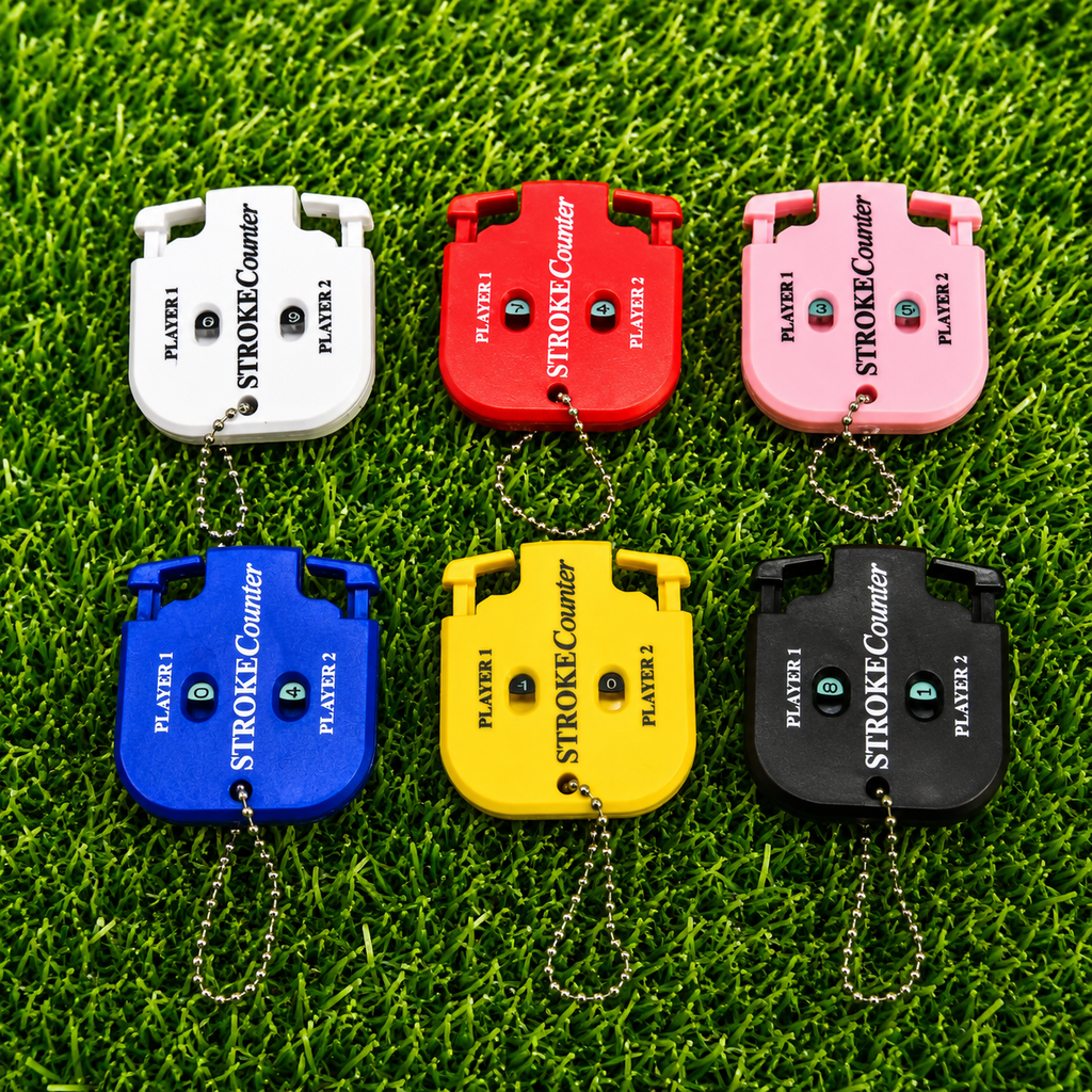 Pink Two-Player Golf Stroke Counter