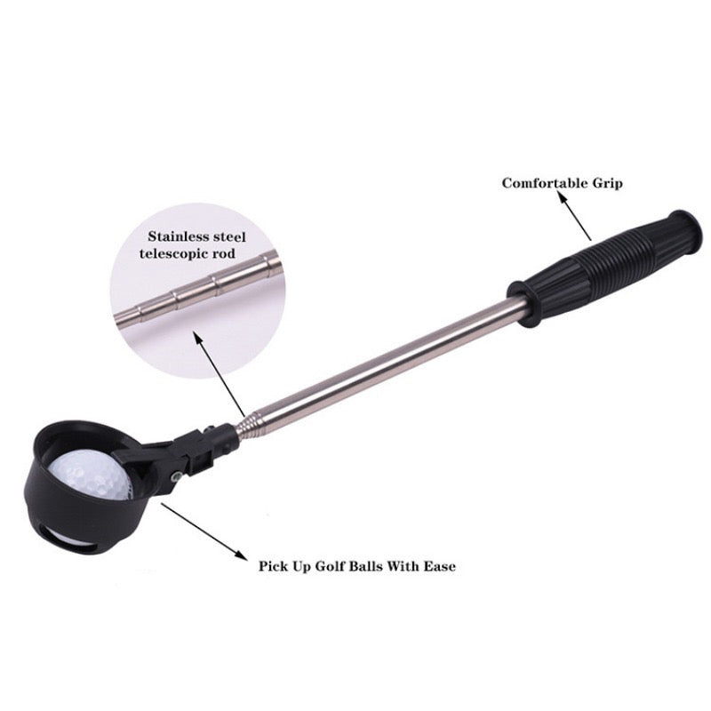 Golf Ball Water Retriever | Telescopic Stainless Steel | Scoop End | Extends Far