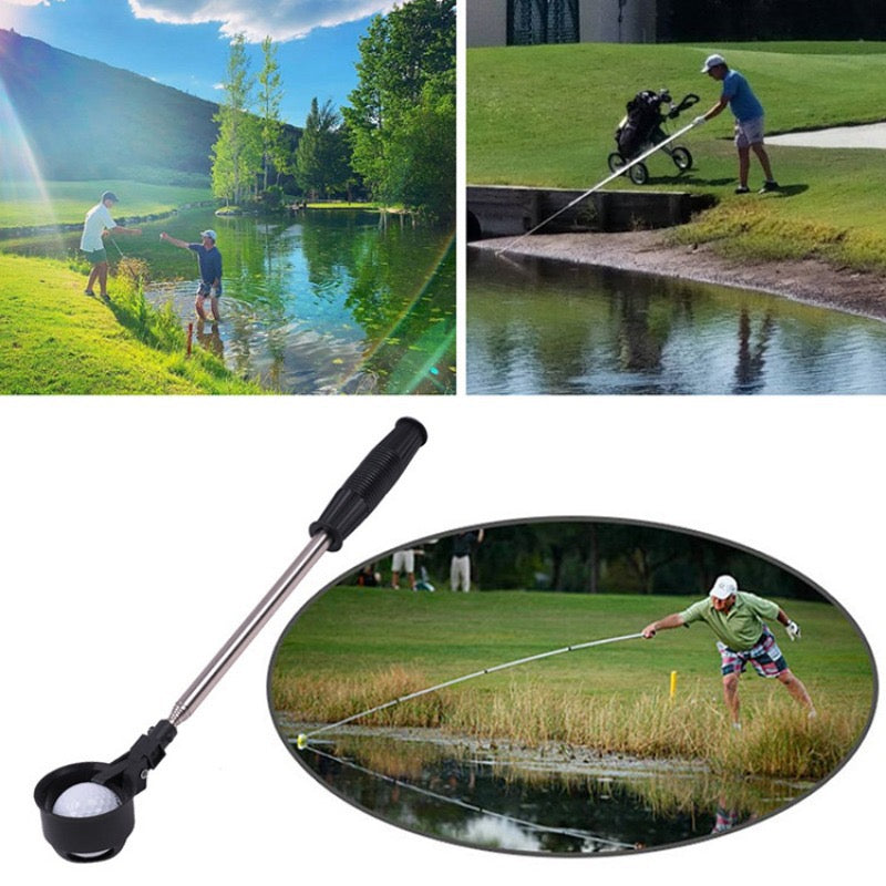 Golf Ball Water Retriever | Telescopic Stainless Steel | Scoop End | Extends Far