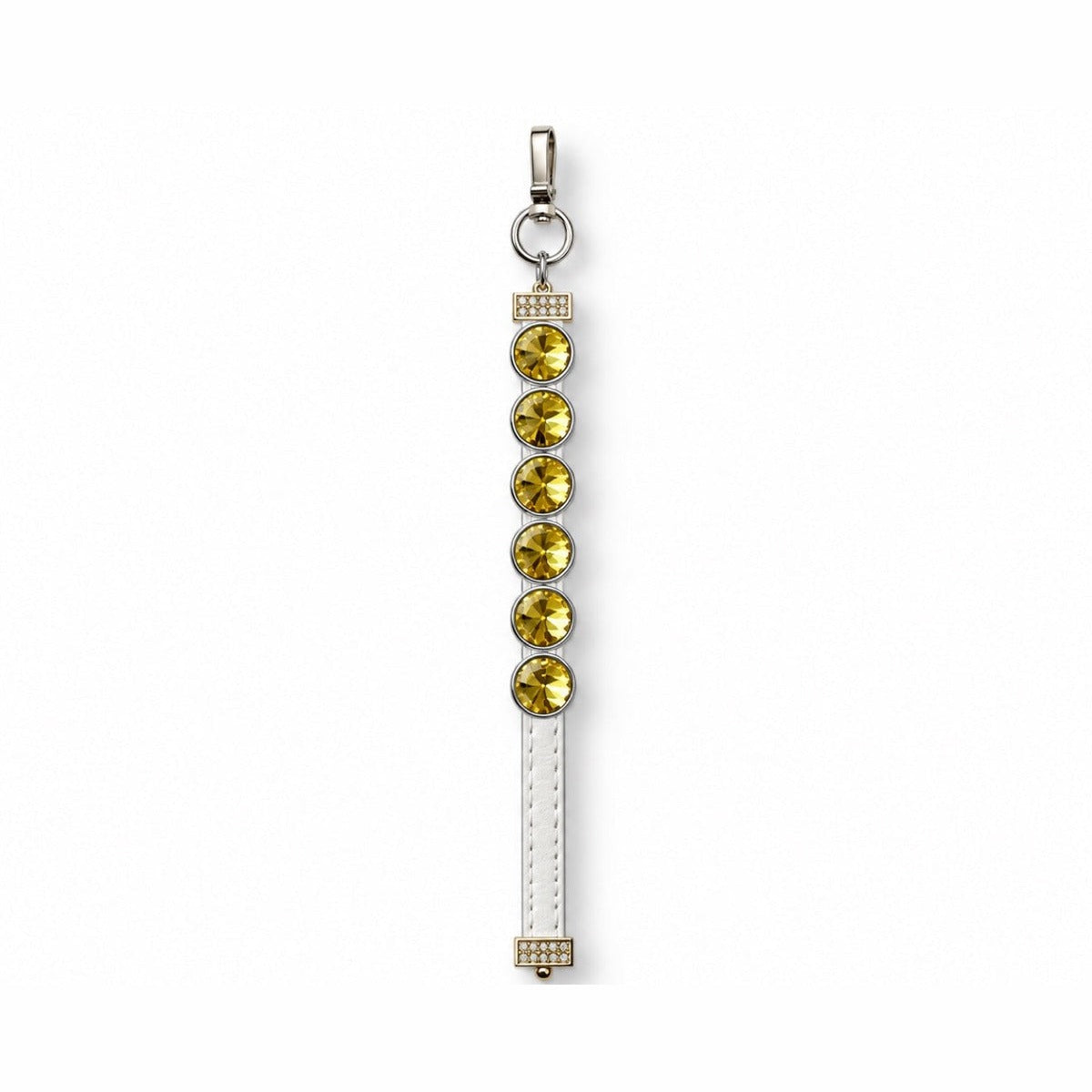 ForeQueen 7-Bead Crystal Golf Stroke Counter — Yellow Crystal