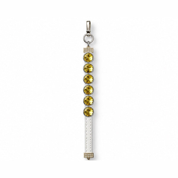 ForeQueen 7-Bead Crystal Golf Stroke Counter — Yellow Crystal