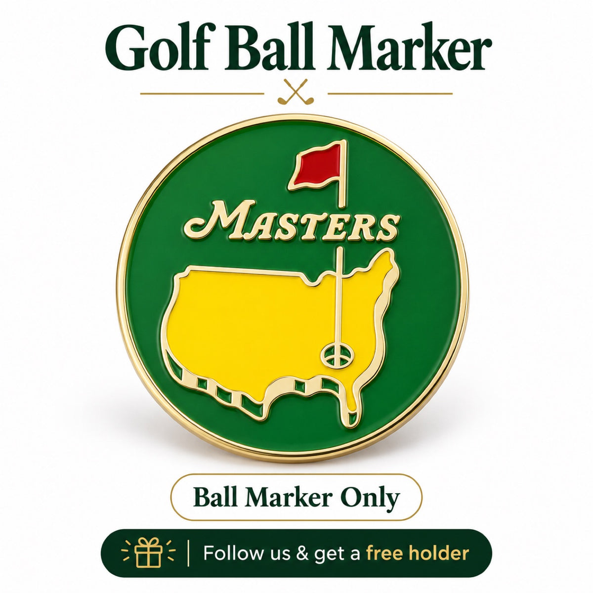 ForeQueen Golf Ball Marker — Masters Edition