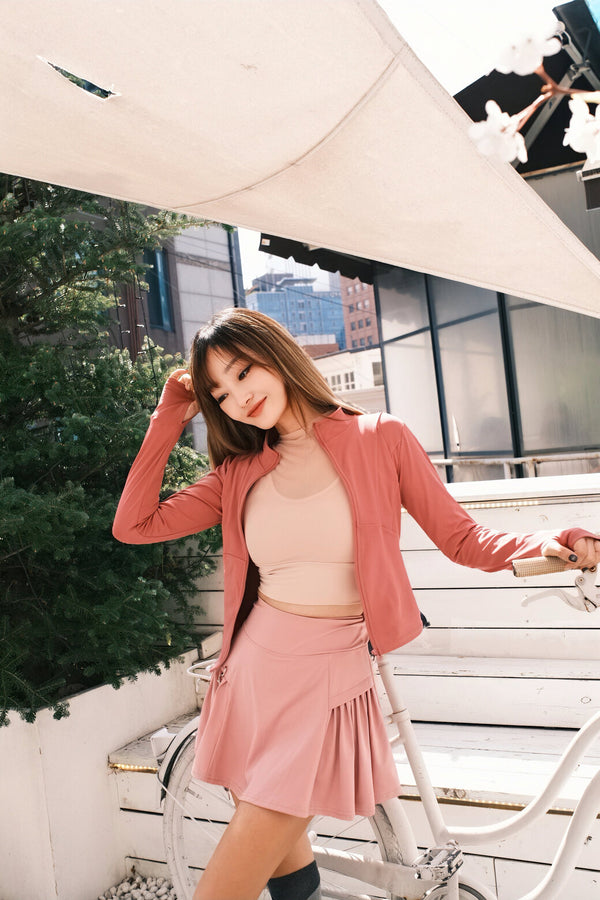 Contour Sculpt Full-Zip Golf Jacket – Dusty Rose