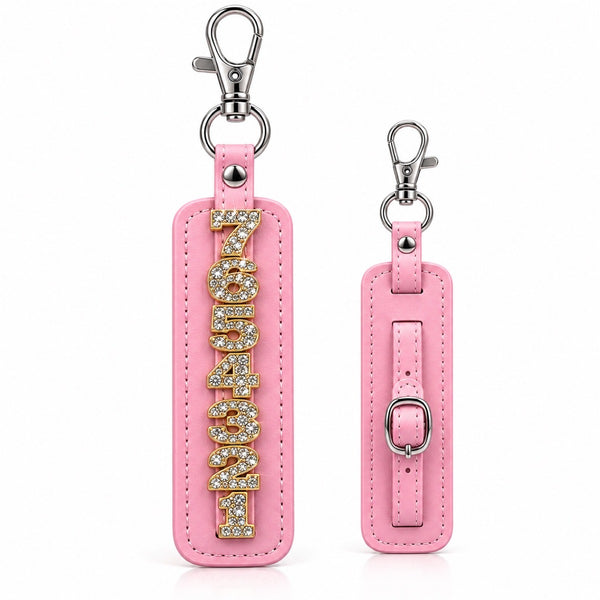 ForeQueen 7-Stroke Crystal Counter Tag — Pink